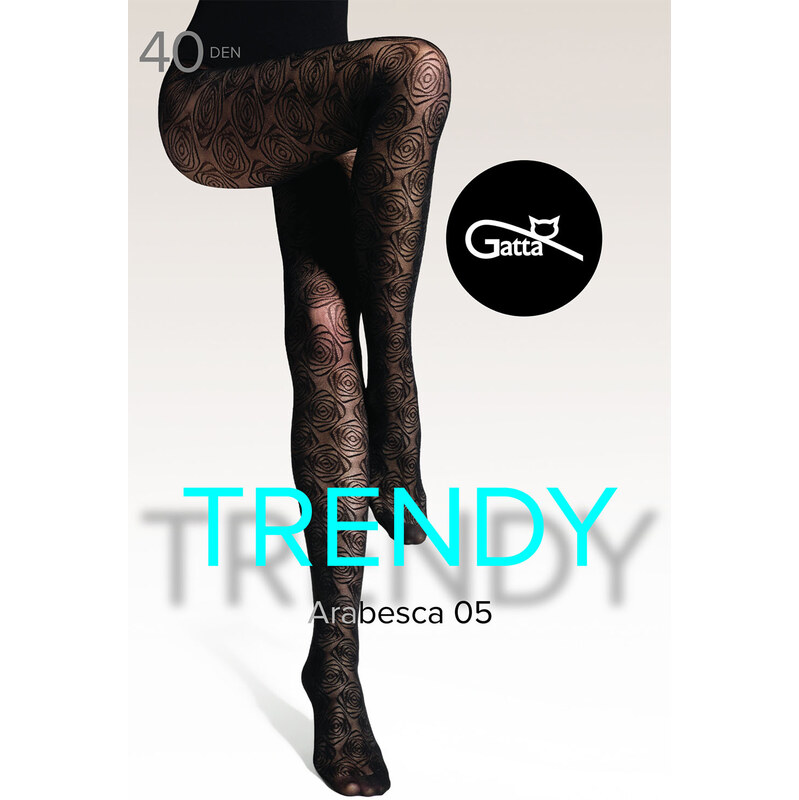 Silonkové pančucháče so vzorom Gatta Arabesca 05 40 DEN 65899957