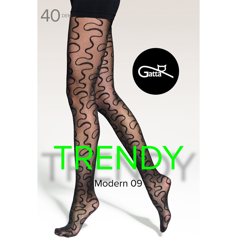 Silonkové pančucháče vzorované Gatta Modern 09 40 DEN 65899952