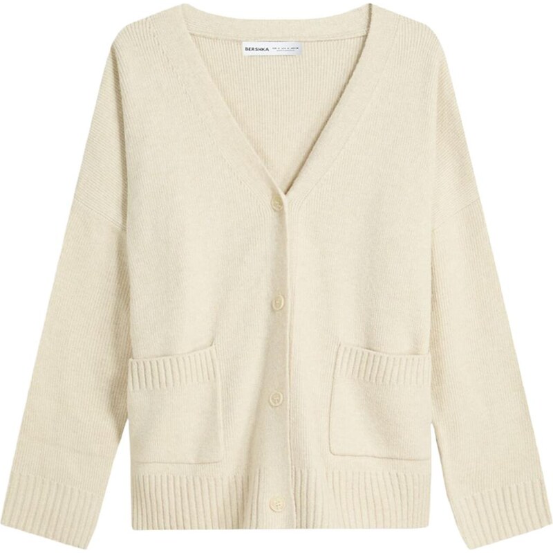 Bershka Kardigán pastelovo žltá 66009611