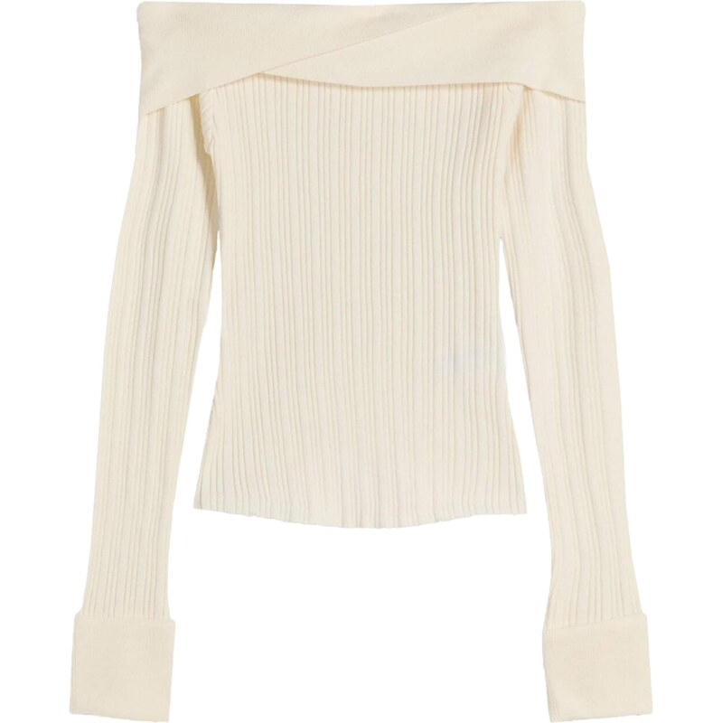 Bershka Sveter svetlobéžová 66026649