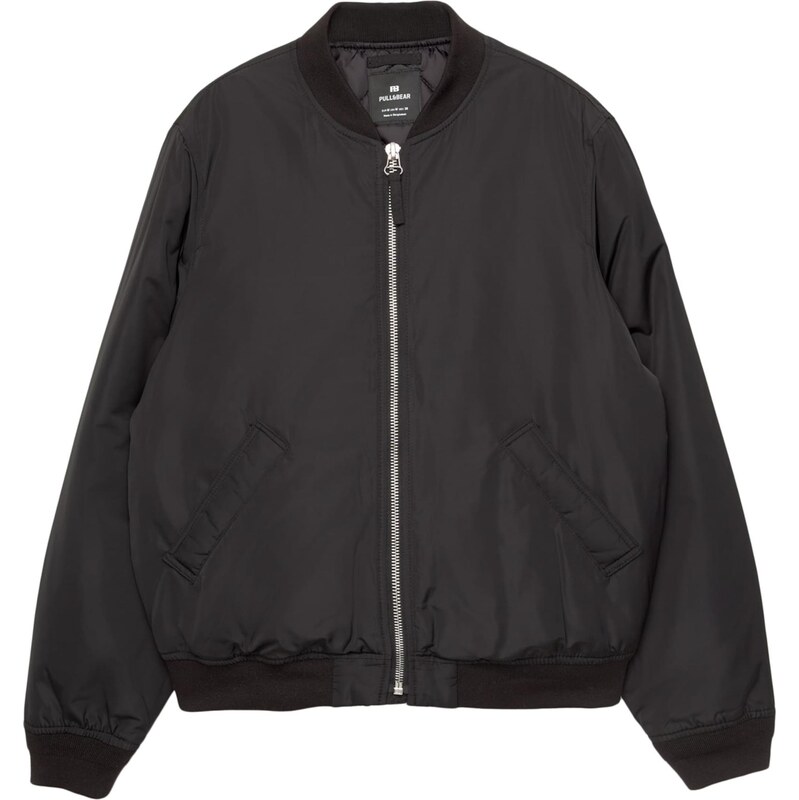 Pull&Bear Prechodná bunda čierna 65893742