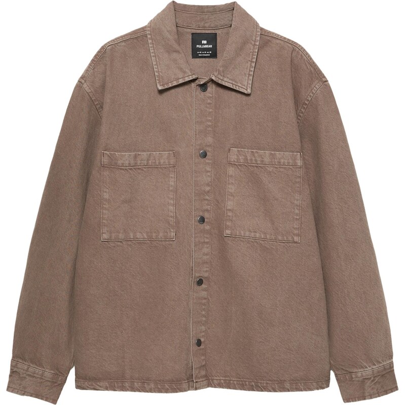 Pull&Bear Prechodná bunda čokoládová 65896359