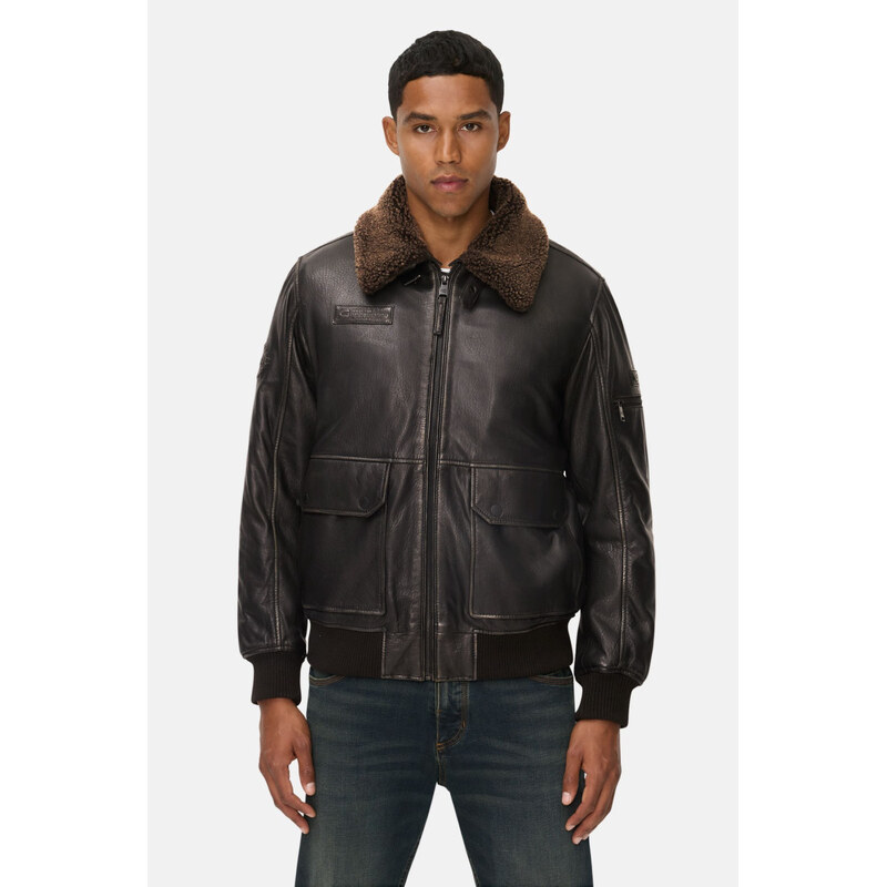 BUNDA CAMEL ACTIVE LEATHER BLOUSON 65862230