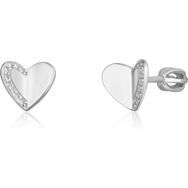 JVD Strieborné srdiečkové náušnice so zirkónmi SVLE1739XH2BISR 66587827