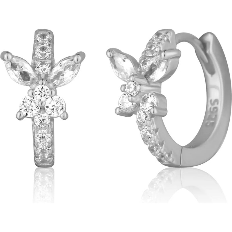 JVD Trblietavé náušnice Motýliky so zirkónmi SVLE0798SH2BI00 66590547