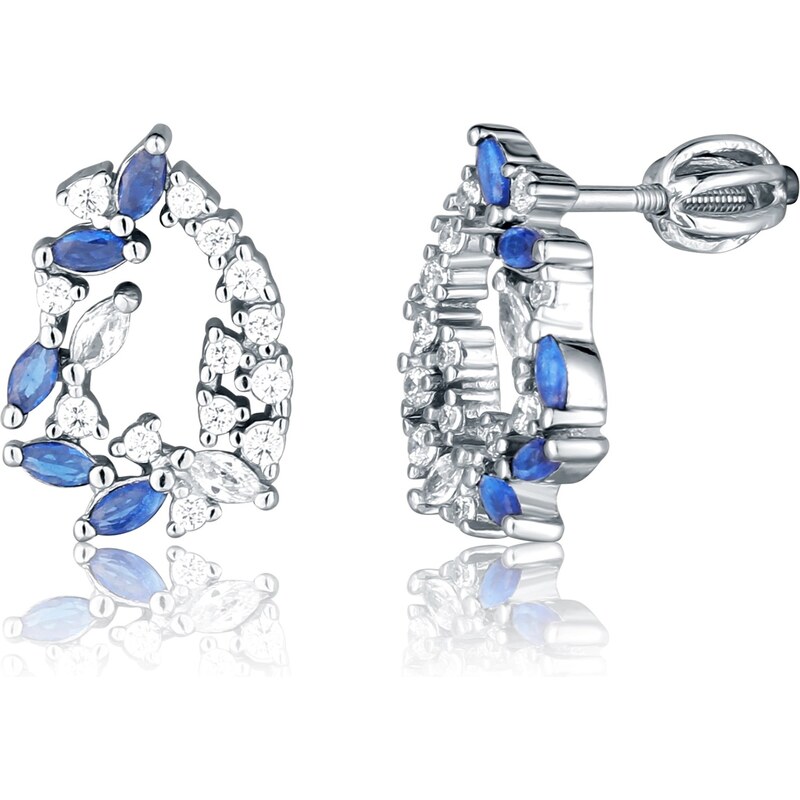 JVD Blyštivé strieborné kôstky so zirkónmi SVLE0801SH2M1SR 66584461