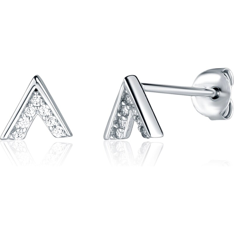 JVD Minimalistické strieborné náušnice so zirkónmi SVLE2632X61BI00 66594394