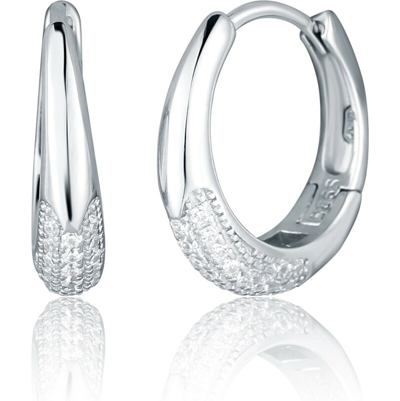 JVD Moderné kruhové náušnice so zirkónmi SVLE2822XH2BI00 66592265