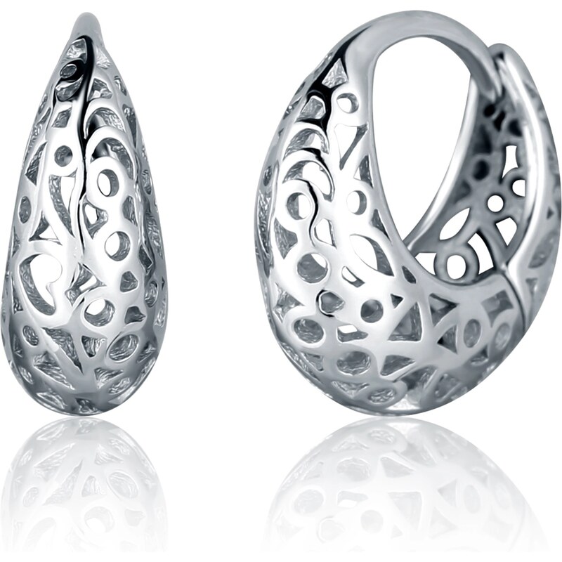 JVD Moderné oválne strieborné náušnice SVLE2599X860000 66582557