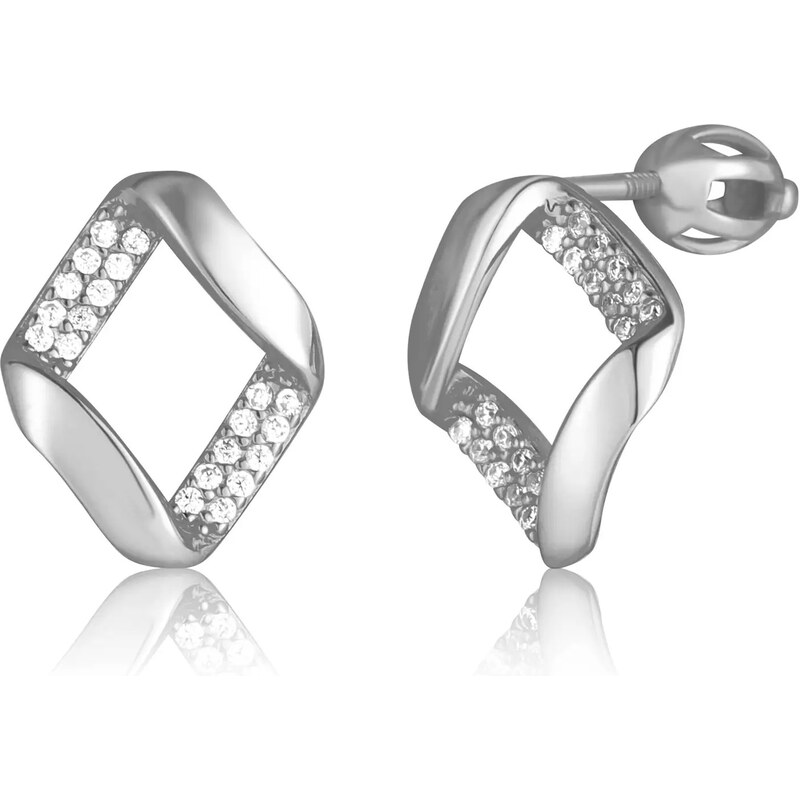 JVD Moderné strieborné kôstky so zirkónmi SVLE3307XF3BISR 66587955