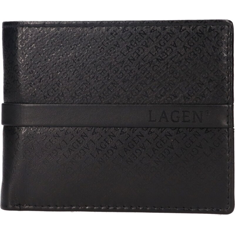 Lagen Pánska kožená peňaženka 212520 A čierna 65863604