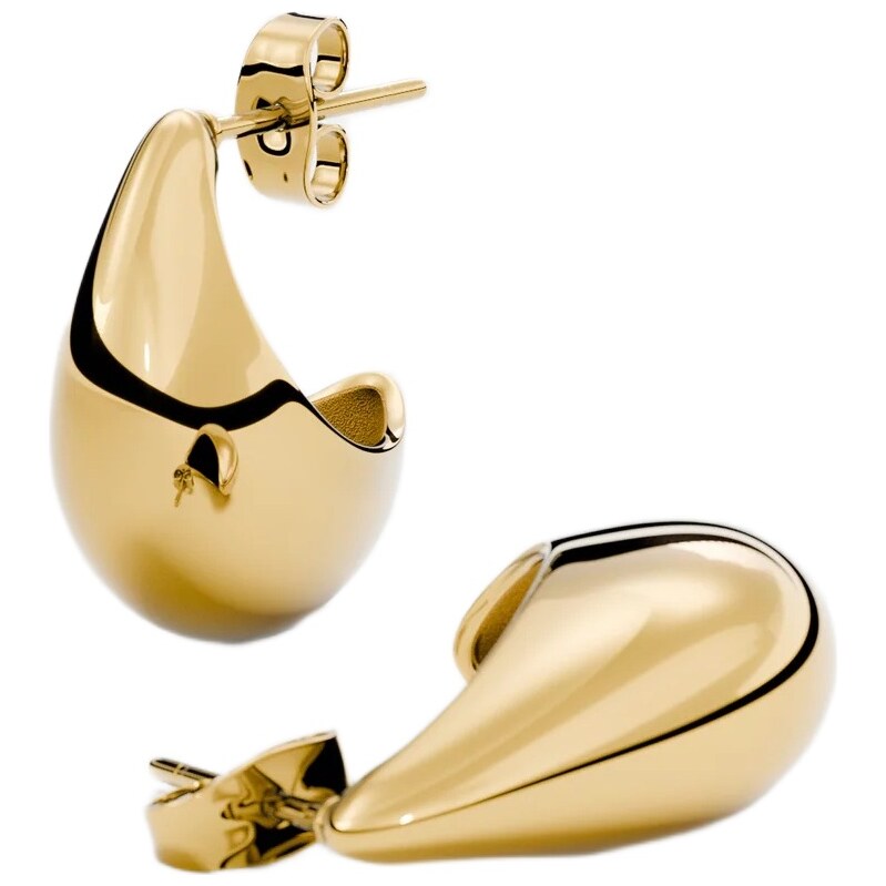 Furiosa Elegantné pozlátené náušnice Teardrop SE-CLAWEARING-G 66581001