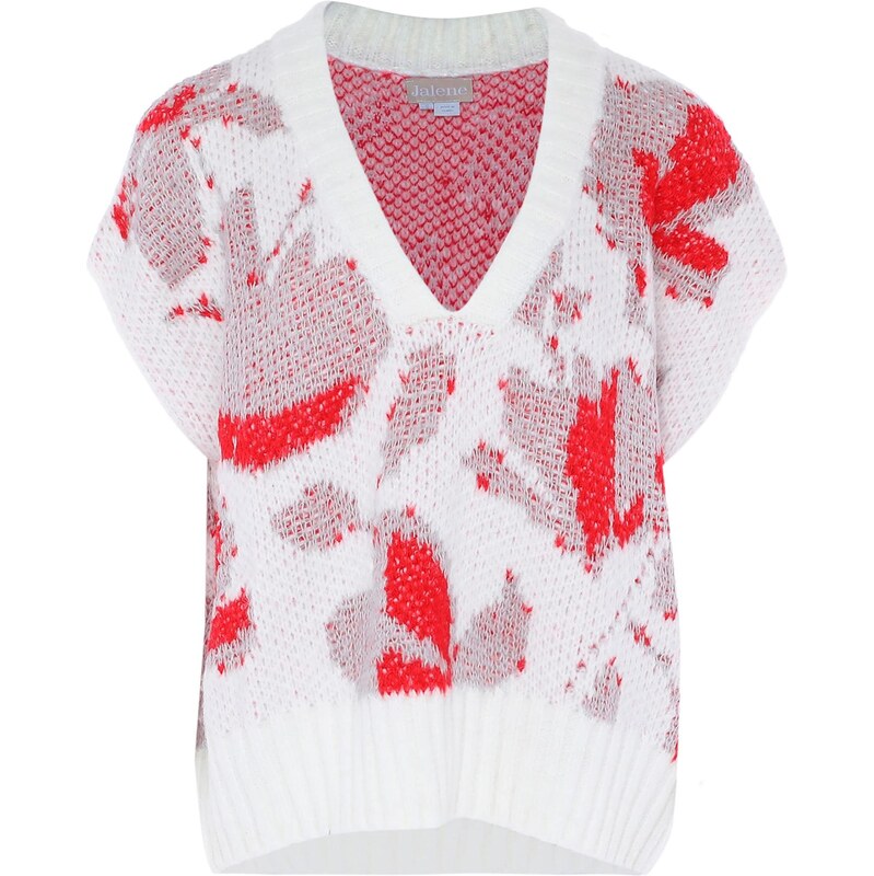 Jalene Sveter červená / biela ako vlna 65868797