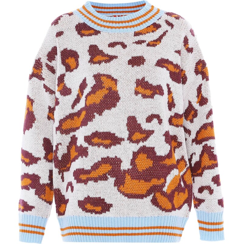 Sookie Sveter béžová / hnedá / oranžová / biela ako vlna 65868799
