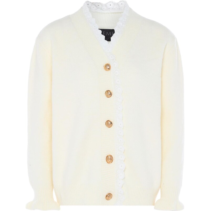 NAEMI Kardigán biela / biela ako vlna 65868794