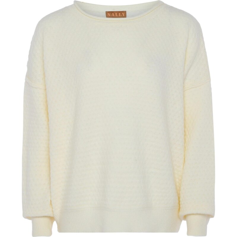 NALLY Sveter biela ako vlna 65868842