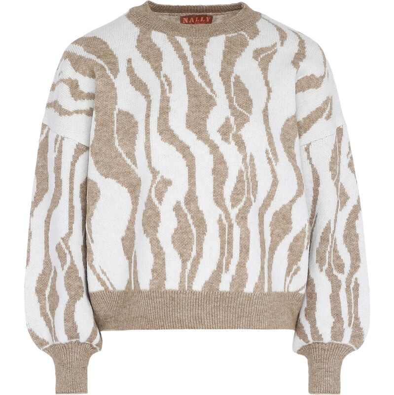 NALLY Sveter béžová melírovaná / šedobiela 65868820
