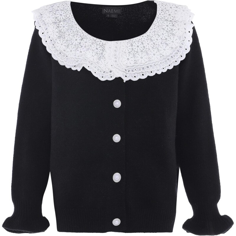 NAEMI Kardigán čierna / biela 65868880