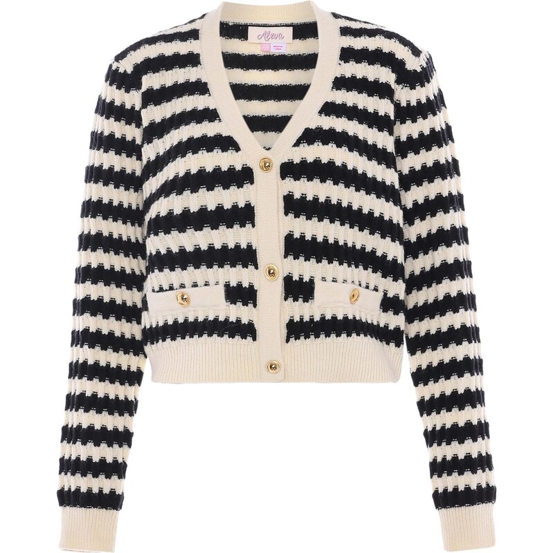 aleva Kardigán námornícka modrá / biela ako vlna 65868946