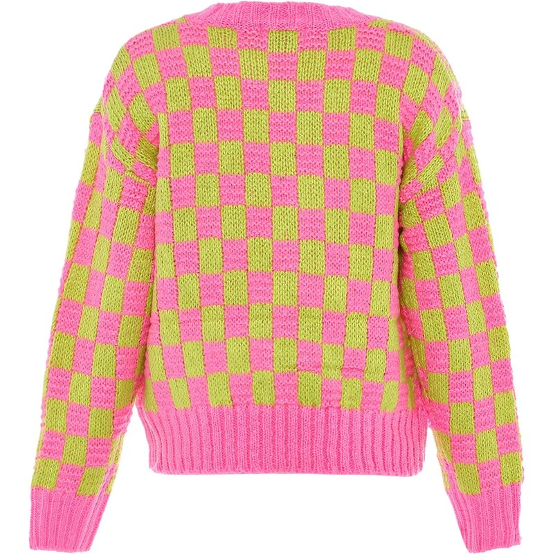 Libbi Sveter limetová / neónovo ružová 65869646