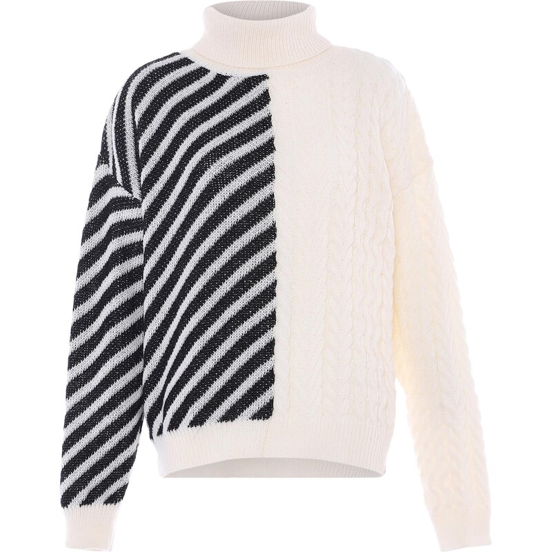 FENIA Sveter čierna / biela ako vlna 65869161