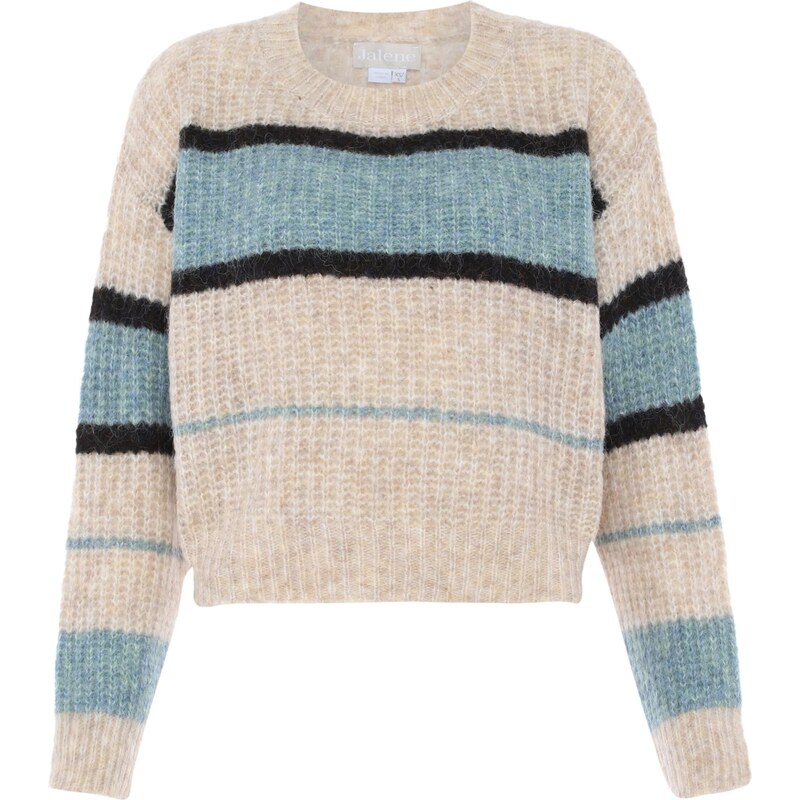 Jalene Sveter modrá / čierna / biela ako vlna 65869183