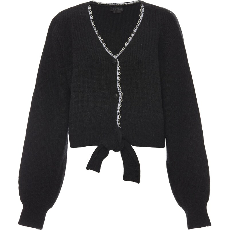 NAEMI Kardigán čierna / biela 65869321