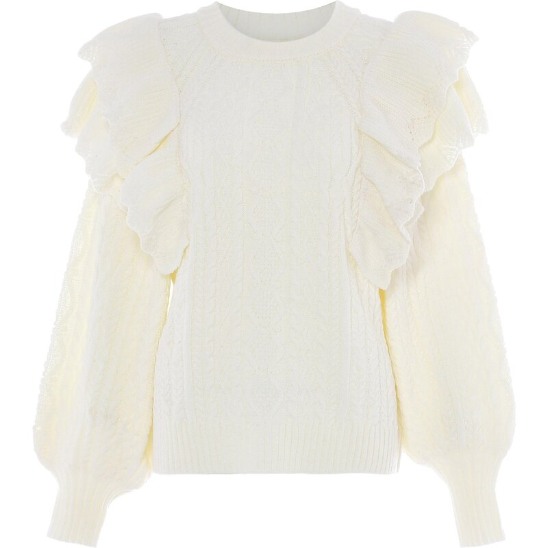 aleva Sveter biela ako vlna 65869229