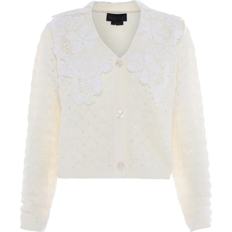 NAEMI Kardigán biela / biela ako vlna 65868807