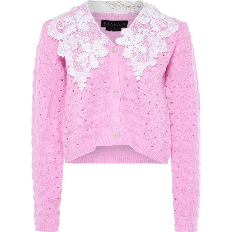 NAEMI Kardigán levanduľová / biela 65868806