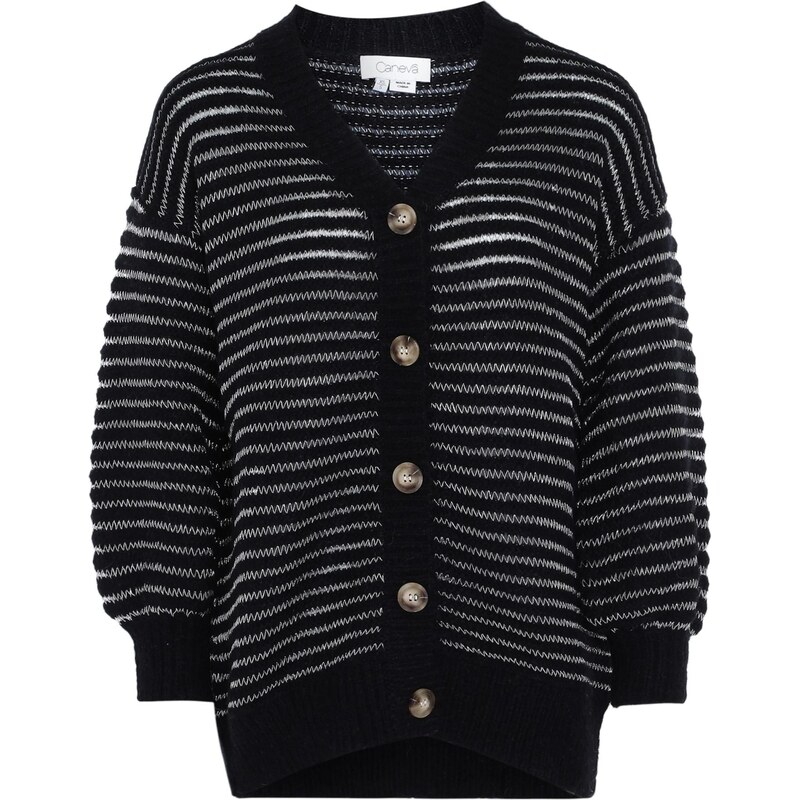 caneva Kardigán čierna / biela 65869418