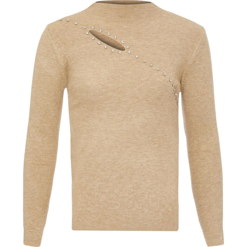 bling bling by leo Sveter tmavobéžová 65873045