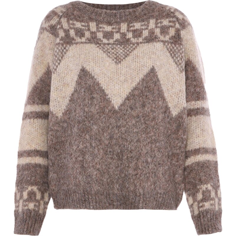 Jalene Sveter béžová melírovaná / hnedá melírovaná 65869656