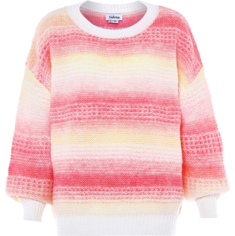 Sidona Sveter žltá / ružová / biela 65869631