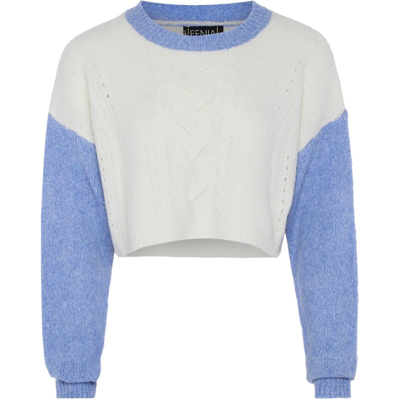 FENIA Sveter nebesky modrá / biela 65869572