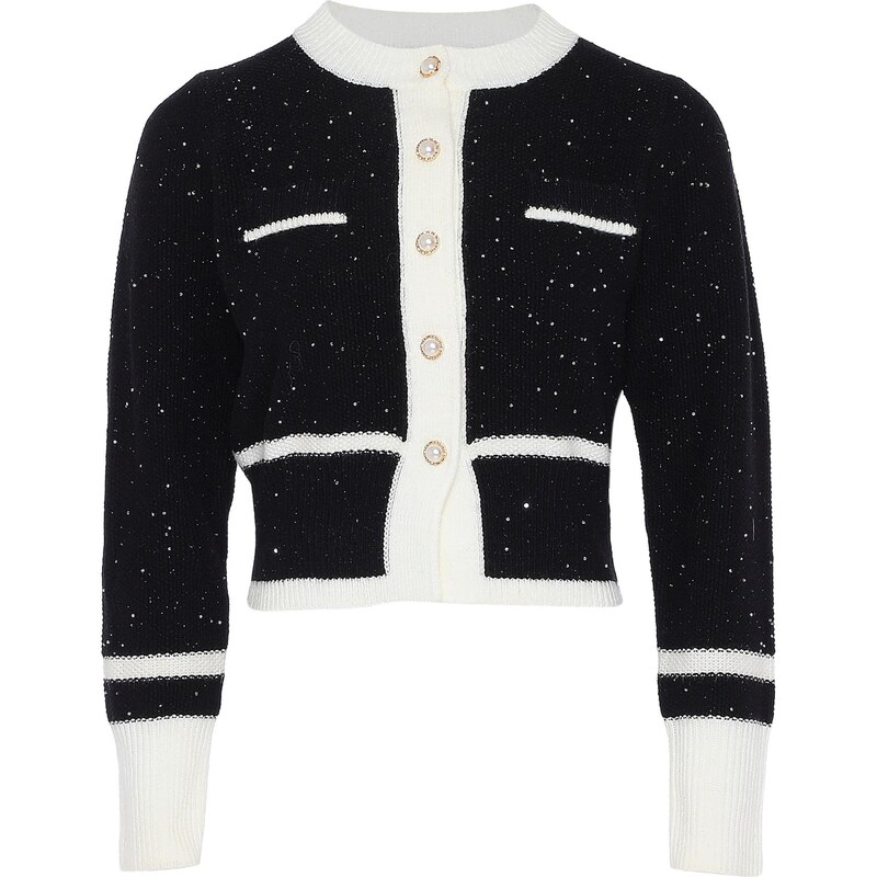 aleva Kardigán čierna / biela 65869545