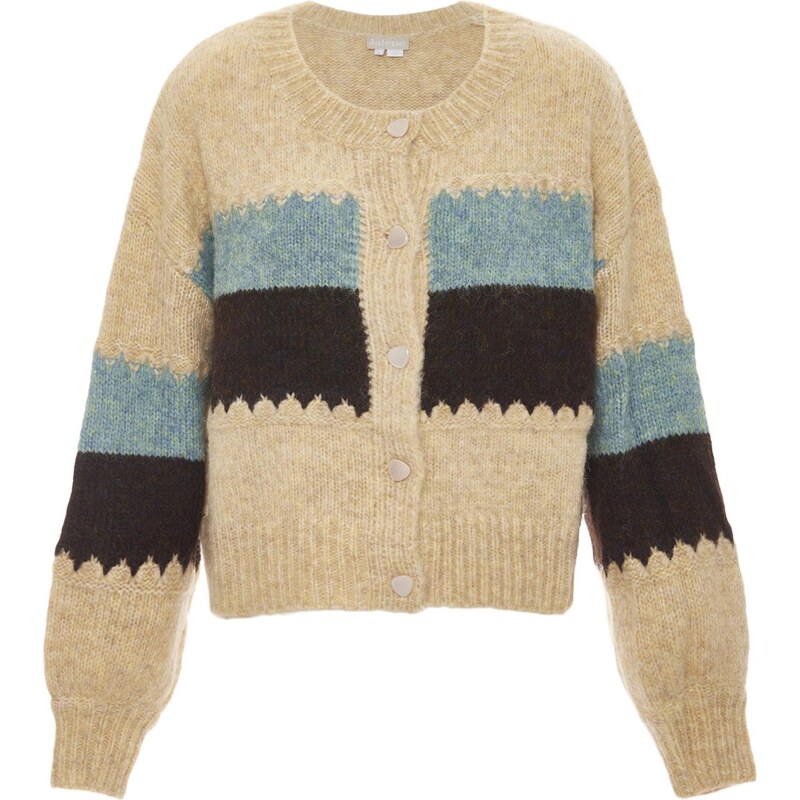 Jalene Kardigán béžová melírovaná / modrá melírovaná / čierna 65869298