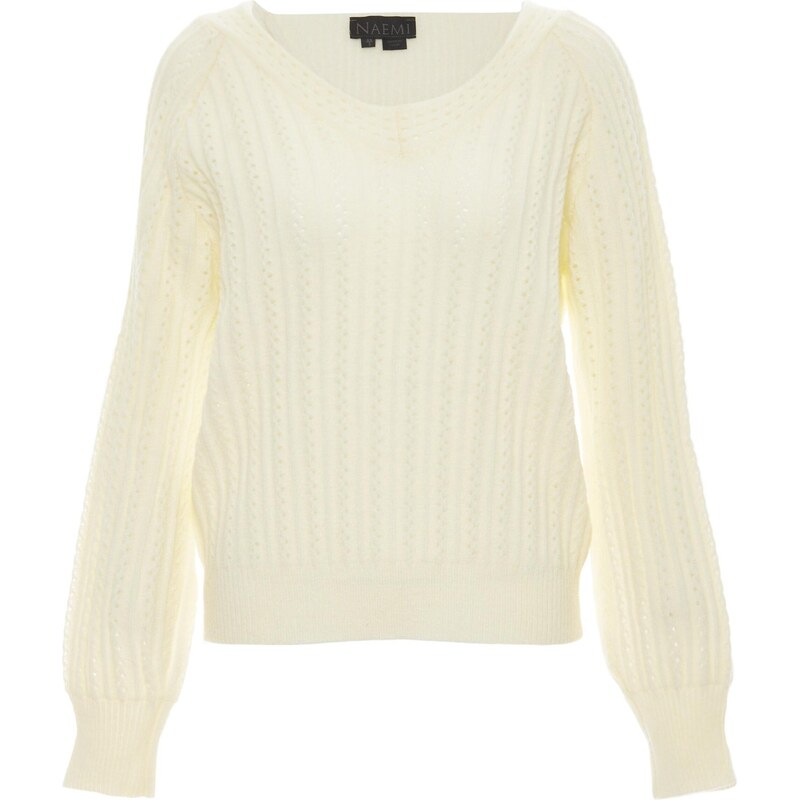 NAEMI Sveter biela ako vlna 65869318