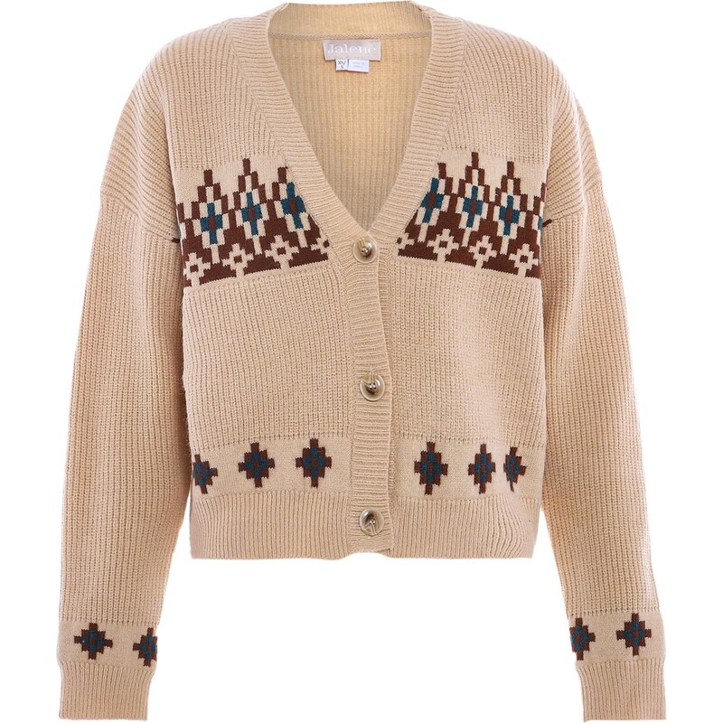 Jalene Kardigán tmavobéžová / modrá / hnedá 65869563