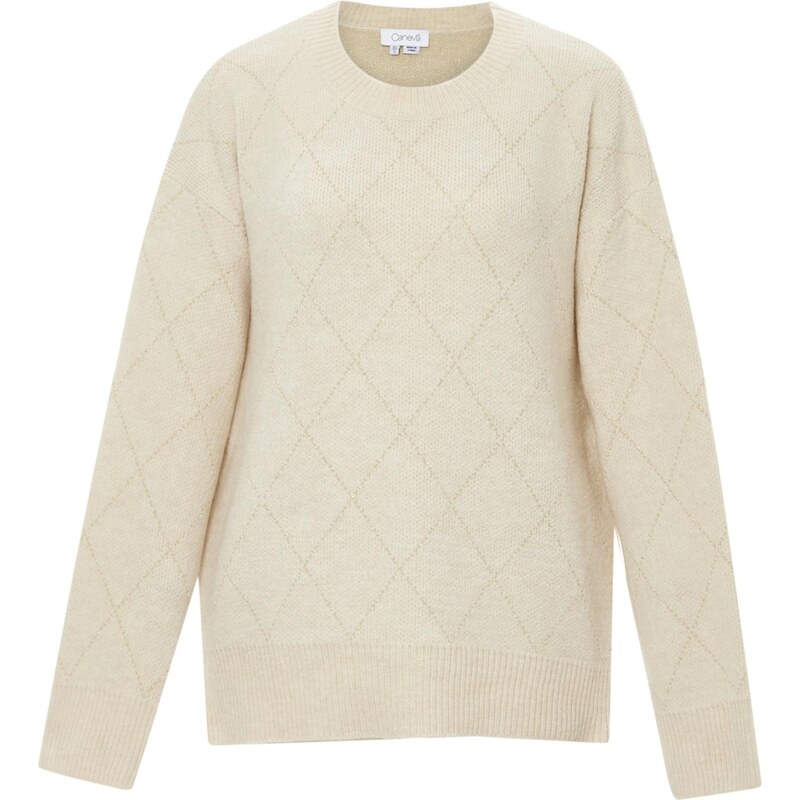 caneva Sveter zlatá / biela ako vlna 65869303