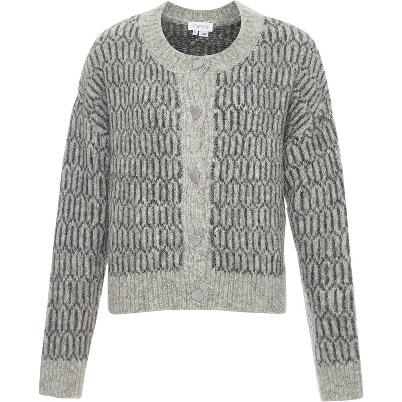 caneva Kardigán sivá / tmavosivá 65869335