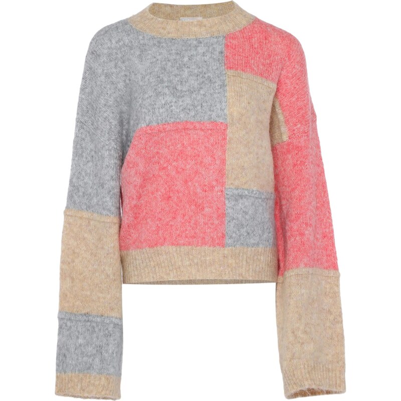 Jalene Sveter béžová melírovaná / sivá melírovaná / melónová 65869669