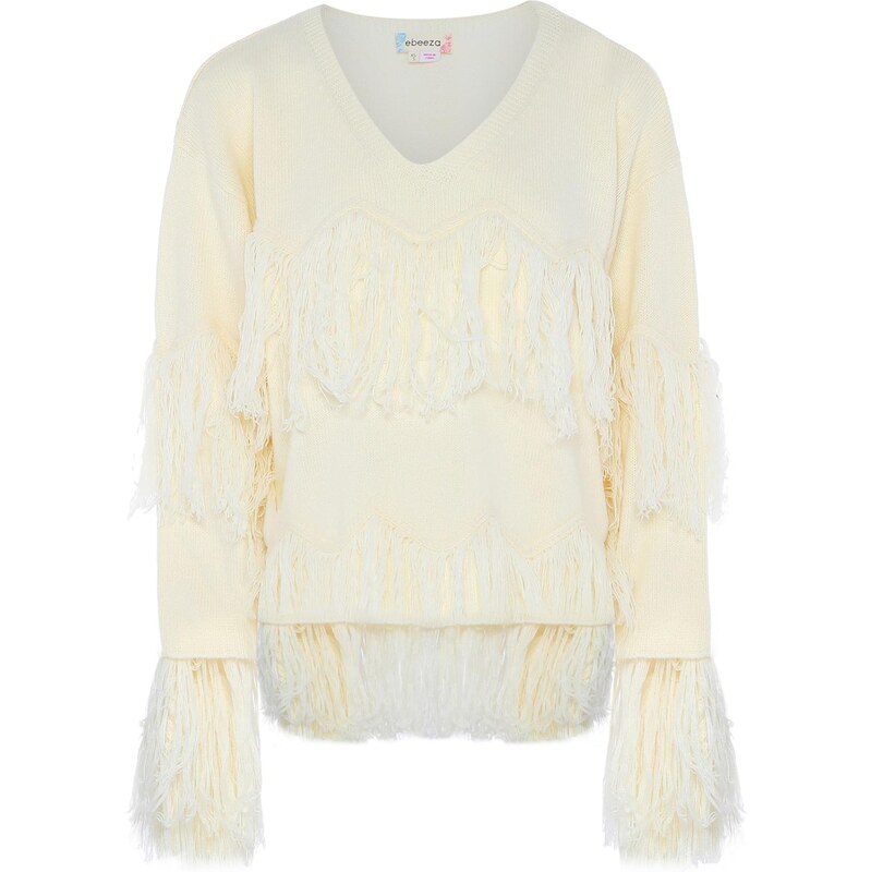 ebeeza Sveter biela ako vlna 65869915