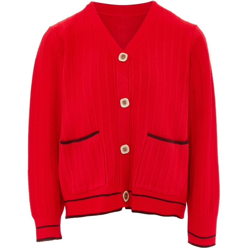 NALLY Kardigán krvavo červená / čierna 65869833