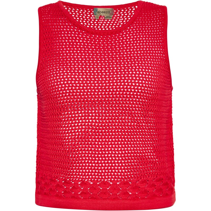 ebeeza Vyšívaný top červená 65871803