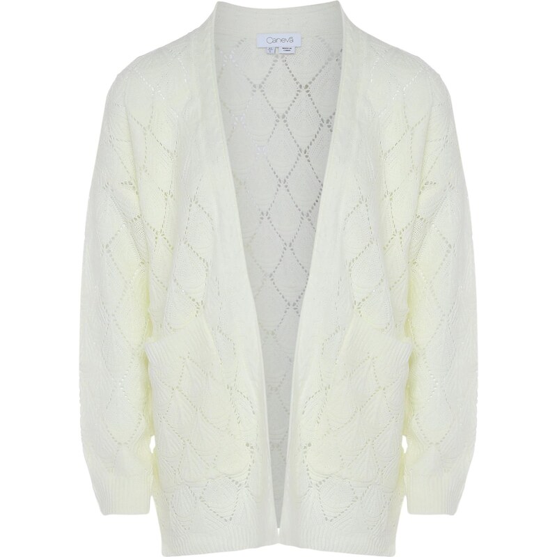 caneva Kardigán biela ako vlna 65869565