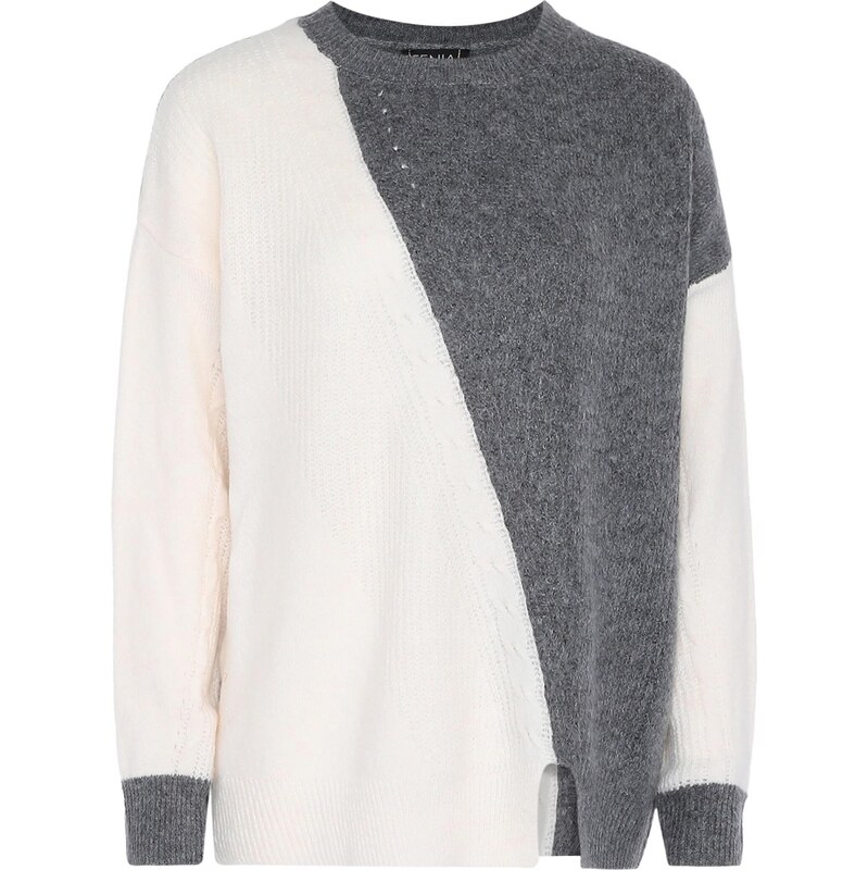 FENIA Sveter sivá / biela 65869551