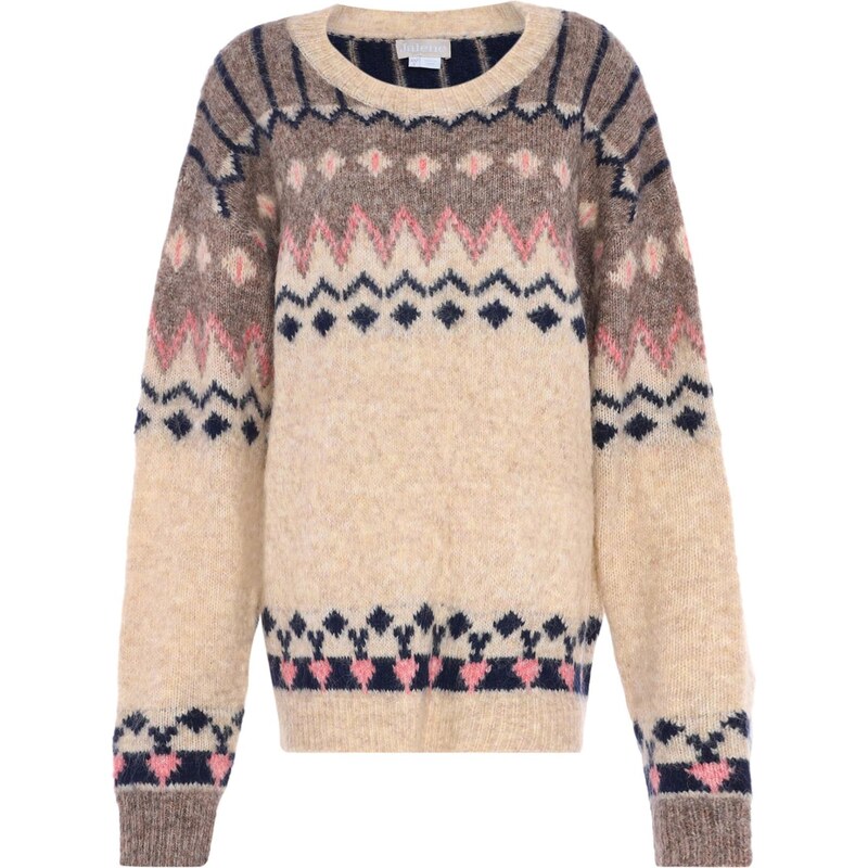 Jalene Sveter béžová melírovaná / námornícka modrá / svetlohnedá / 65869566