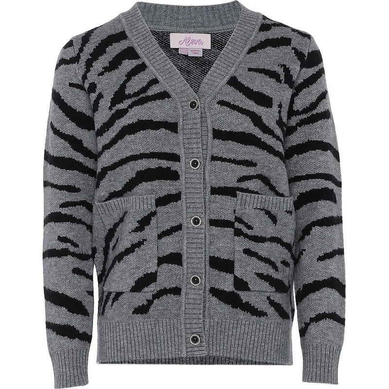 aleva Kardigán sivá / čierna 65869637