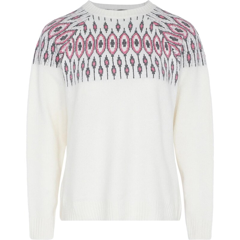 FENIA Sveter tmavosivá / fuksia / biela ako vlna 65869659